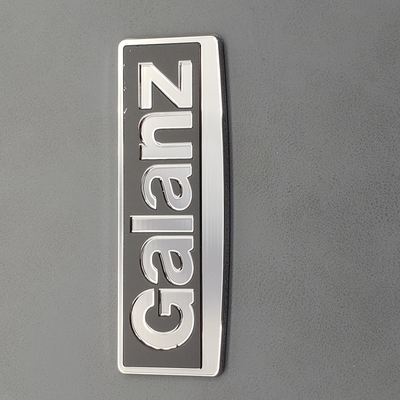 Logo personalizzato in nicchia in rilievo Logo in metallo elettroformato per imballaggio Stampa diretta