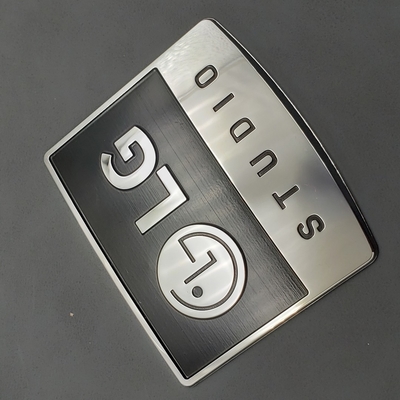 Logo di nickel metallo elettroplato eco-compatibile Logo personalizzato per il marchio professionale
