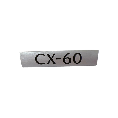 Logo in metallo personalizzato con manica di prodotti in alluminio a forma personalizzata
