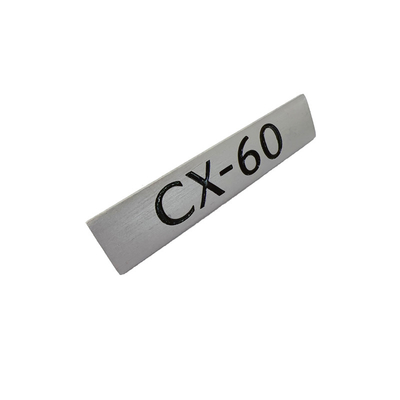Logo in metallo personalizzato con manica di prodotti in alluminio a forma personalizzata