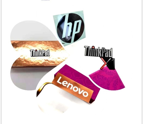 Logo del cliente Adesivi PET Fabbricazione professionale per loghi per computer ultra-sottili