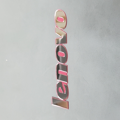 Nickel logo metallo elettroformato OEM installazione Nickel Silver