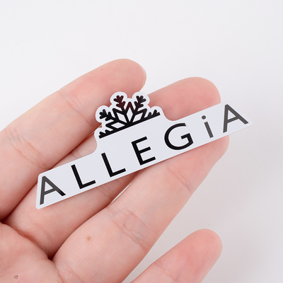 Piastra di etichetta in acciaio inossidabile personalizzata con colla autoadesiva e logo del cliente